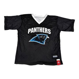 Carolina Panthers Jersey Mens Medium Black NFL Football Flag Sega Sports